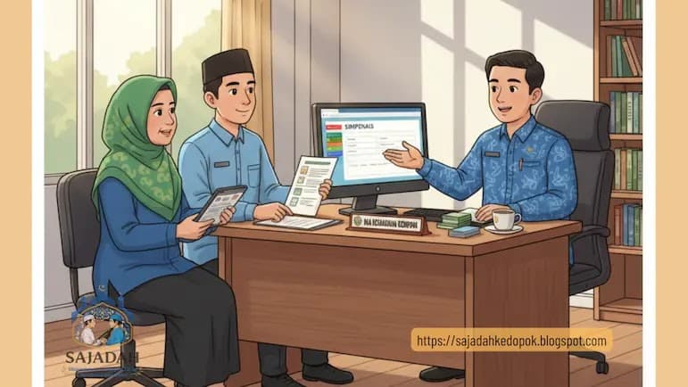 Pengurus Majelis Taklim berkonsultasi tentang SIMPENAIS